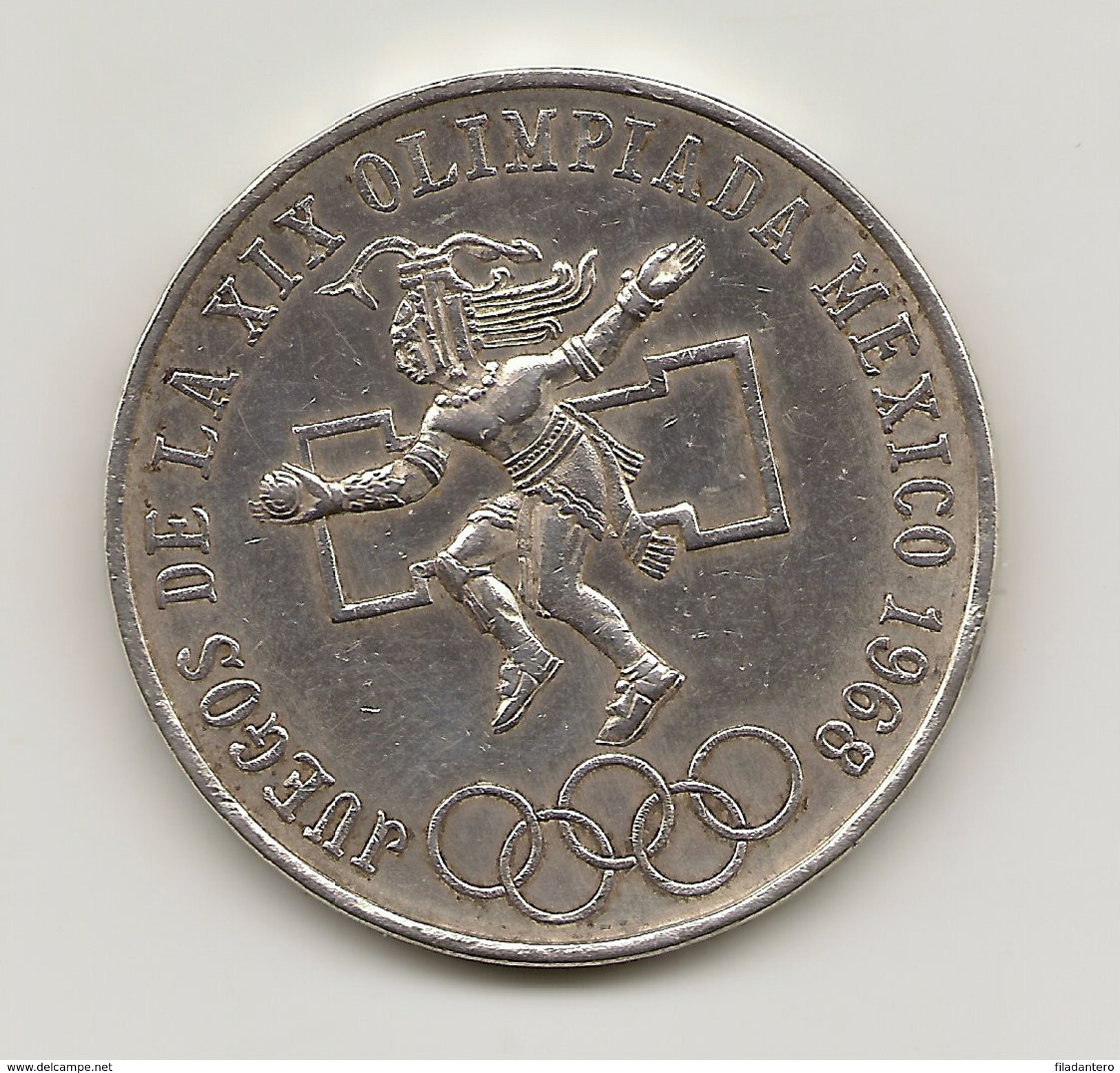 OLIMPIADA DE MEXICO  1968  CONMEMORATIVA  25 PESOS PLATA   NL079 - Mexiko