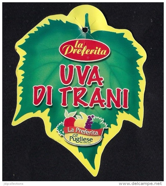 # UVA DI TRANI TABLE GRAPE Italy Fruit Tag Balise Etiqueta Anhänger Cartellino Uva Raisin Uvas Traube - Fruits & Vegetables