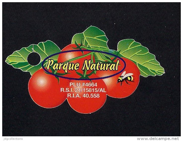 # PARQUE NATURAL TOMATO Onion Tag Balise Etiqueta Anhänger Cartellino Vegetables Gemüse Legumes Verduras Pomodoro Tomate - Fruits & Vegetables