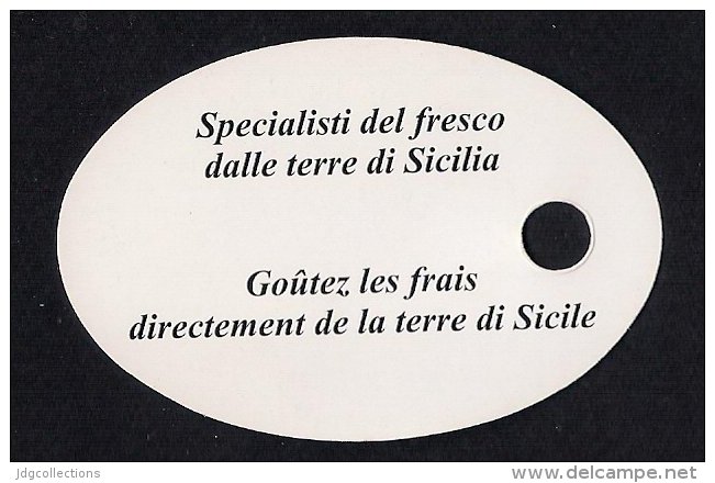 # C.&C. SICILIA Italy Tag Balise Etiqueta Anhänger Cartellino Fruits Vegetables Gemüse Verduras Pomodoro Grapes Raisin - Fruits & Vegetables