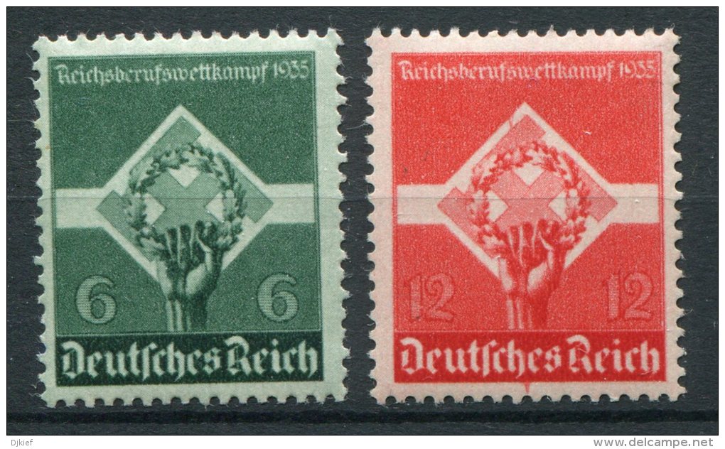 DR 571-572 ** - Reichsberu&#8203;fswettkamp&#8203;f 1935 - Neufs