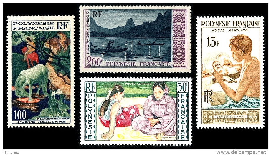 POLYNESIE 1958 - Yv. PA 1 à 4 **   Cote= 85,50 EUR - Art Polynésien (4 Val.) ..Réf.POL22233 - Ungebraucht