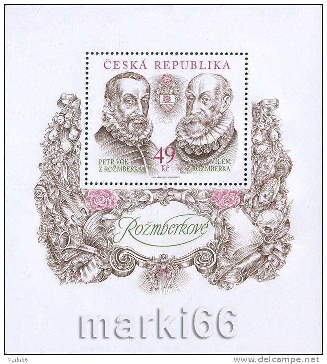 Czech Republic - 2011 - Rozmberk Dynasty - Mint Souvenir Sheet - Nuovi