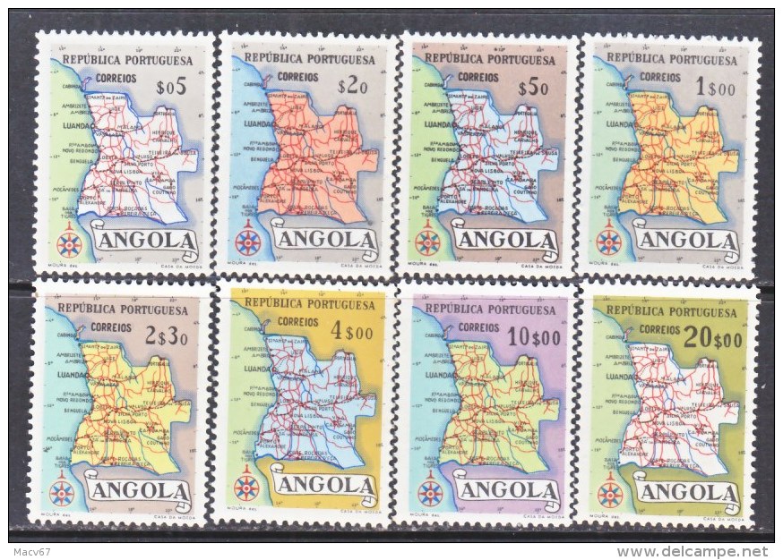 ANGOLA  386-93  **   MAP - Angola