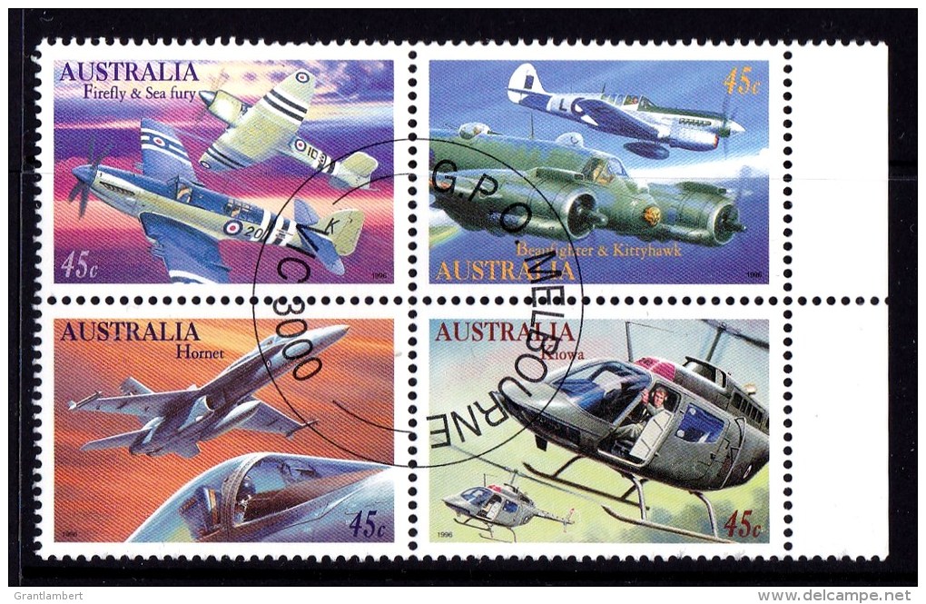 Australia 1996 Military Aviation Block Of 4 CTO - - - Used Stamps