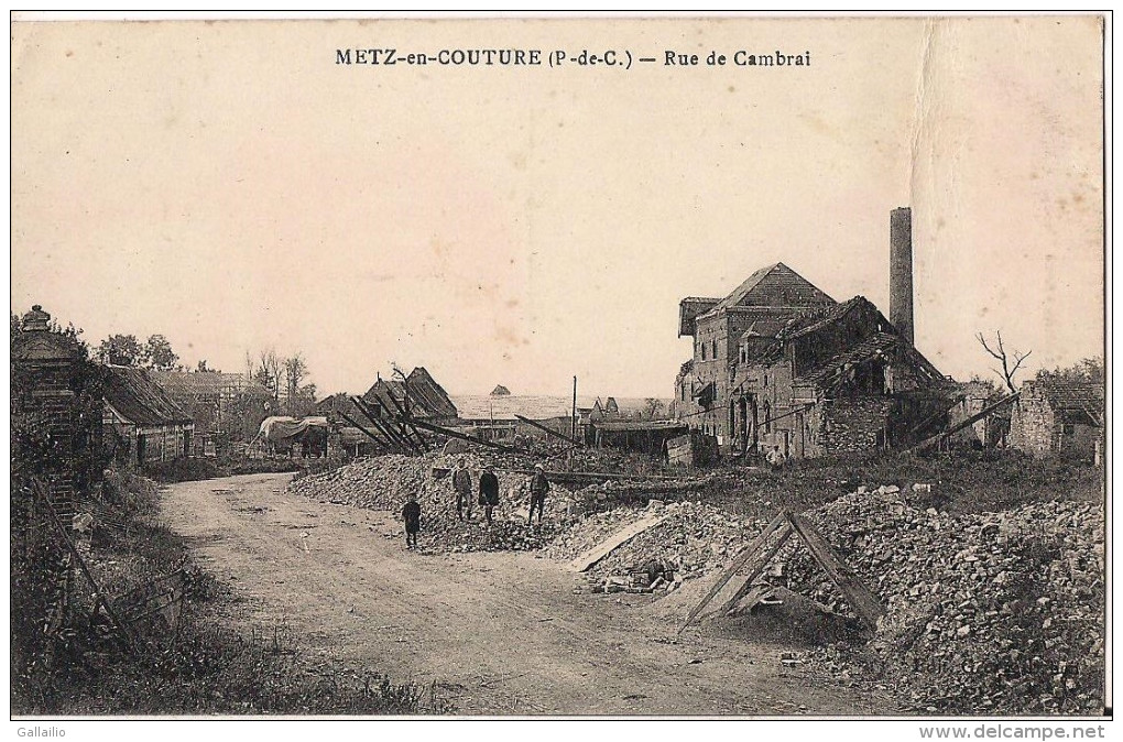 CPA RARE METZ EN COUTURE RUE DE CAMBRAI - Autres & Non Classés