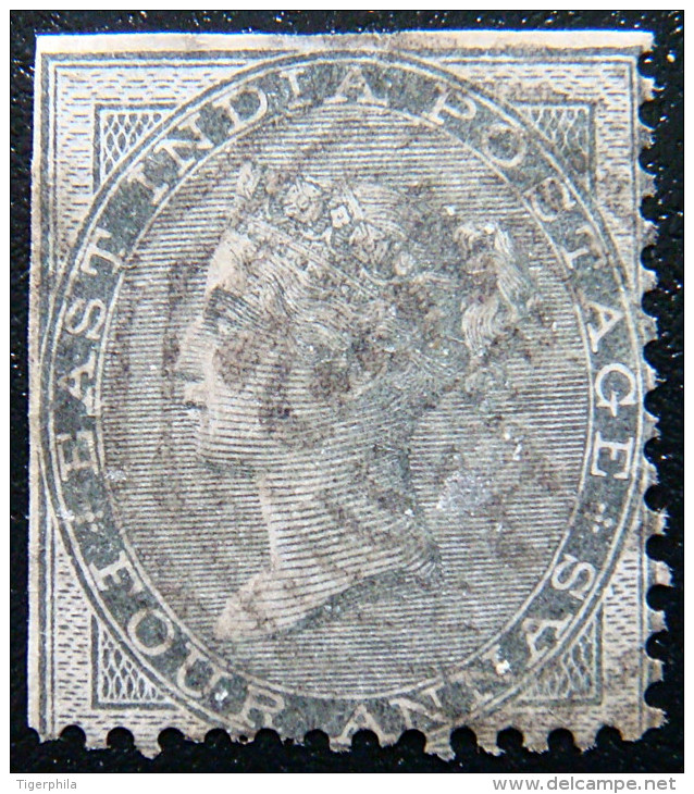 BRITISH INDIA 1856 4as Queen Victoria Used NO WATERMARK SG46 £5 - 1854 East India Company Administration