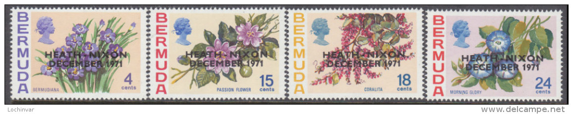 BERMUDA, 1971 HEATH/NIXON O/PRINTS 4 MNH - Bermuda