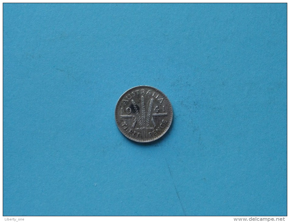 1941 - Three Pence / KM 37 ( Uncleaned - For Grade, Please See Photo ) ! - Threepence