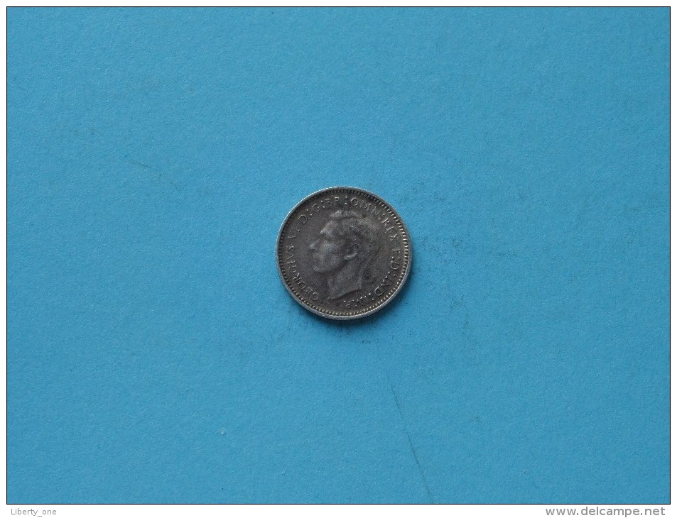 1941 - Three Pence / KM 37 ( Uncleaned - For Grade, Please See Photo ) ! - Threepence