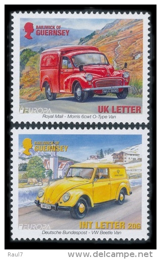 Guernesey - 2013 - Cox, Morris Minor, Véhicules Postaux, Europa 2013 - 2val Neuf // Mnh - 2013