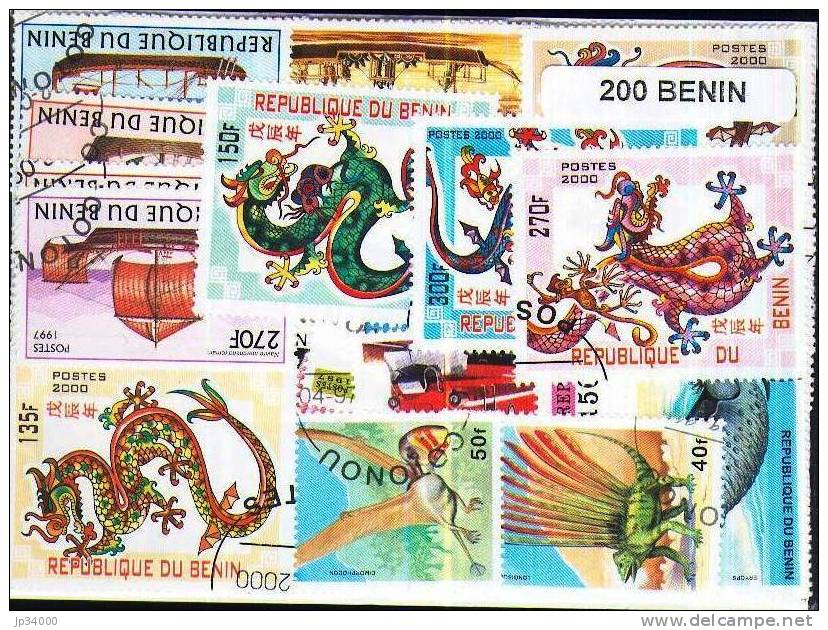 BENIN  Lot De 200 Timbres Tous Differents Neufs Et Oblitérés.(lire La Description) - Otros & Sin Clasificación