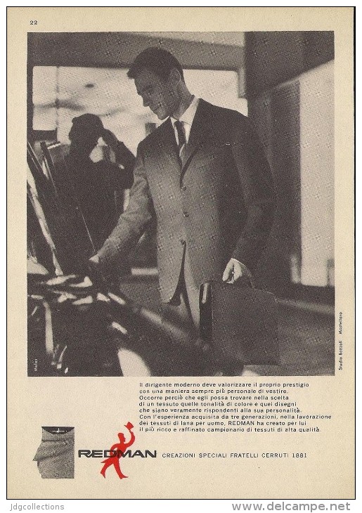 # ABITI REDMAN CERRUTI 1881 1950s Advert Pubblicità Publicitè Reklame Suits Vetements Vestidos Anzugen Clothing - 1940-1970 ...