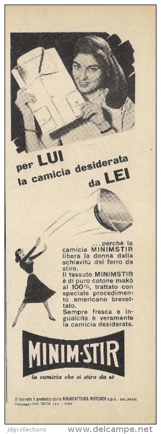 # CAMICIE MINIMSTIR ROTONDI GALLARATE 1950s Advert Pubblicità Publicitè Reklame Shirts Chemises Camisetas Hemden - 1940-1970 ...