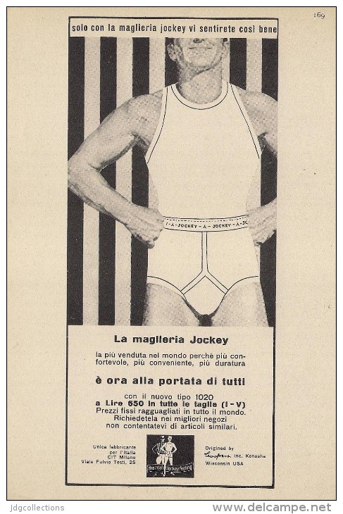 # MAGLIERIA CIT JOCKEY 1950s Advert Pubblicità Publicitè Reklame Underclothes Lingerie Ropa Intima Unterkleidung - 1940-1970 ...