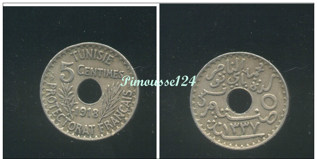 [7373] Tunisie : 5 Centimes 1918 - Túnez