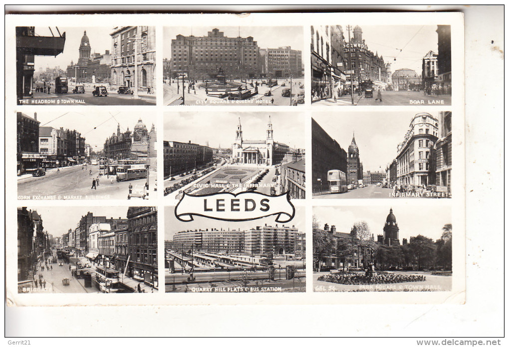 UK - ENGLAND - WEST YORKSHIRE - LEEDS, Multi View, Tax-Vermerk 1961 - Leeds