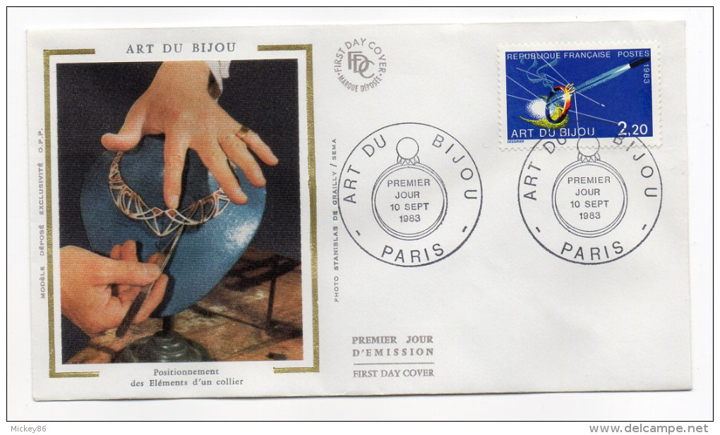 1983--enveloppe 1er Jour-FDC"Soie"--Art Du Bijou--cachet  PARIS--75 - 1980-1989