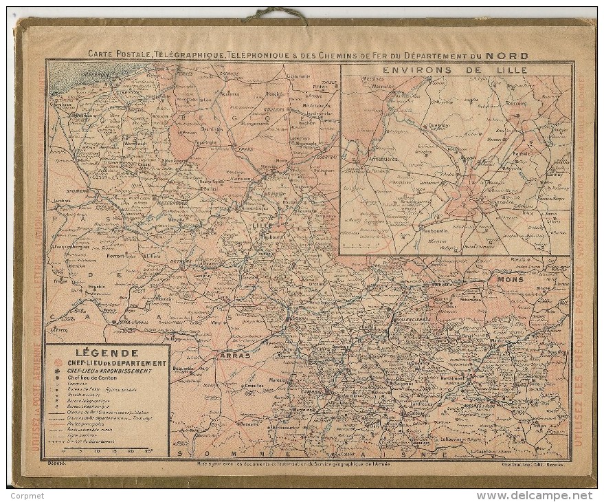 ALMANACH Des POSTES Et Des TÈLÈGRAPHES - 1934 - CARTE POSTALE, TÈLÈGRAPHIQUE, TÈLÈPHONIQUE & DES CHEMINS DE FER Du NORD - Groot Formaat: 1901-20