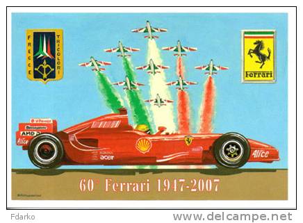 Aerei Frecce Tricolori Pattuglia Acobatica CPM 60° Ferrari Alice Shell - 1946-....: Moderne