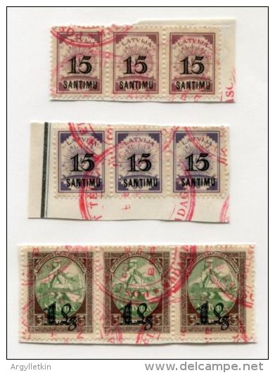 LATVIA 1927 OVERPRINTS MADAGASCAR SPECIMENS - Latvia