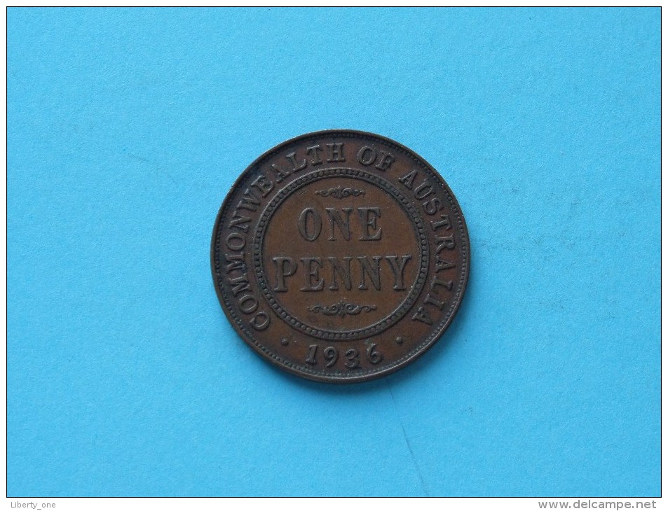 1936 - One Penny / KM 23 ( Uncleaned - For Grade, Please See Photo ) ! - Penny