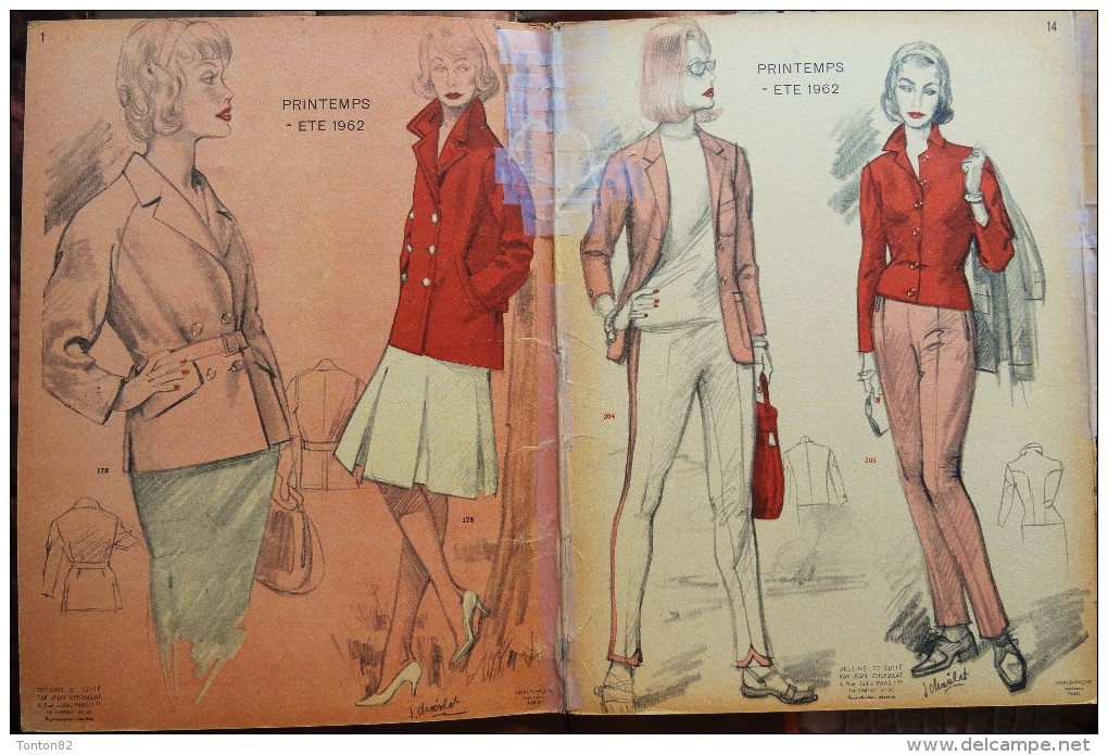 Jean Choiselat - 25 Gravures De Mode Féminine - Printemps - Été  1953 à 1962 . - Collezioni