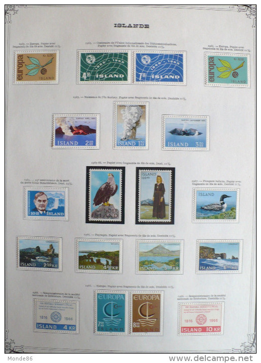 ISLANDE - 1958 -> 1994 (o) Et Neufs - Sur Pages...quelques Rares Manques - Full Years