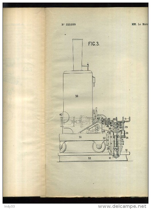 - SEMELLES DE RAILS DE TRAMWAYS . BREVET D´INVENTION DE 1902 . - Chemin De Fer