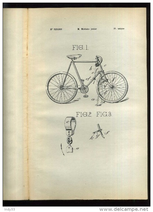 - SUPPORT POUR BICYCLETTES . BREVET D´INVENTION DE 1902 . - Autres & Non Classés