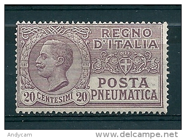 1925 PNEUMATICA  20 C   NUOVO - Poste Pneumatique