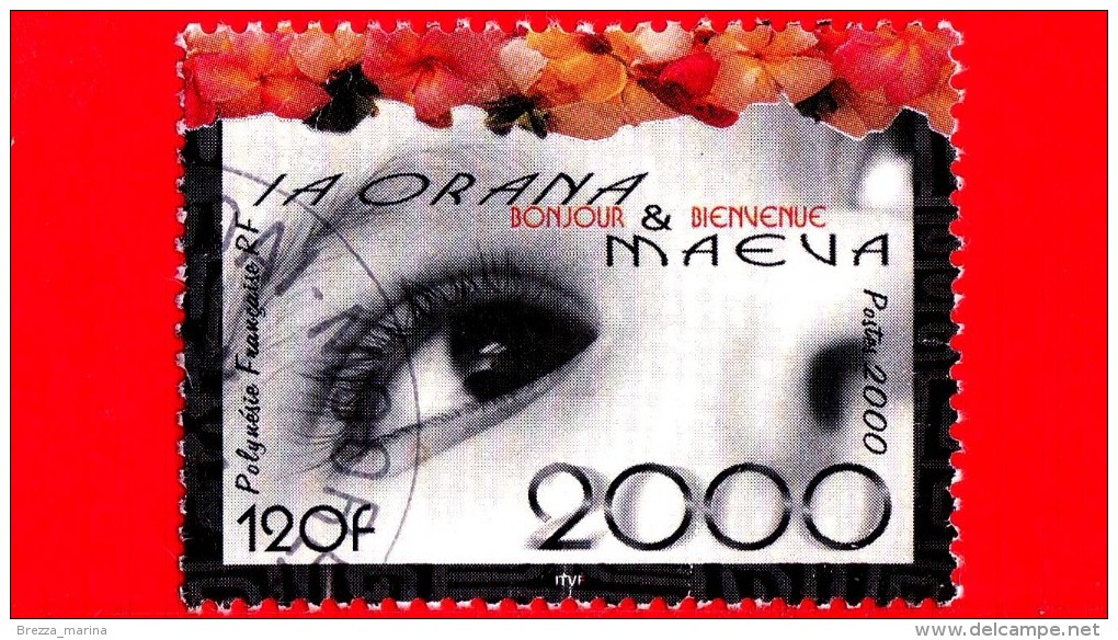 POLINESIA FRANCESE - Usato - 2000 - Messaggi - Bonjour Et Bienvenue - Ia Orana Maewa - 120 F - Gebraucht