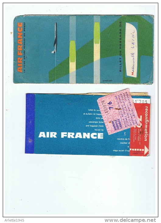 AVEC POCHETTE     BILLET DE PASSAGE AIR FRANCE     LILLE   LONDON   LILLE   1961 - Europe