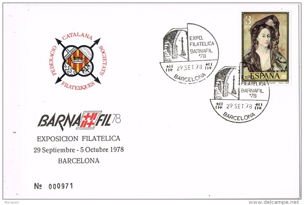 14049. Tarjeta Exposicion BARCELONA 1978. Barnafil 78 - Storia Postale