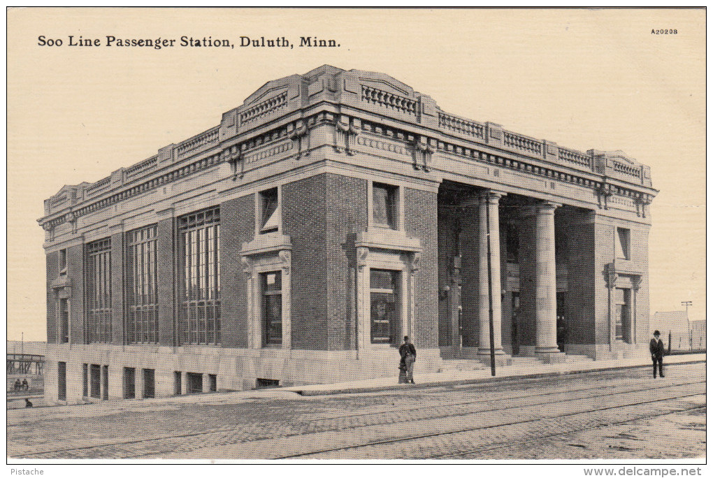 Duluth (Superior) Minnesota MN Minn. - 1910-1915 - Soo Line Passenger Railway Station - VG Condition - 2 Scans - Duluth