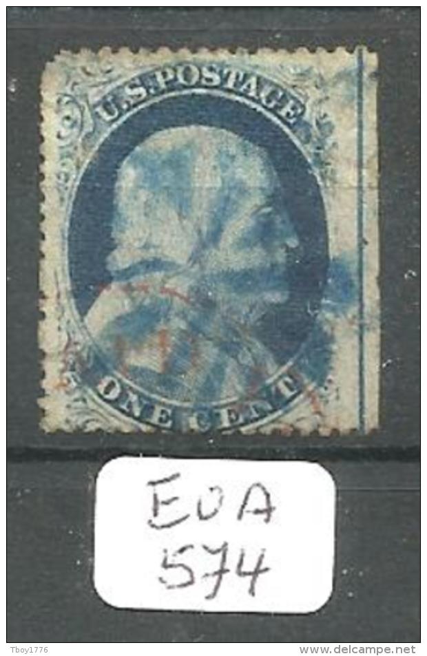 EUA Scott  24 Blue And Red Cancels (Edge Sheet) YT 9 # - Used Stamps