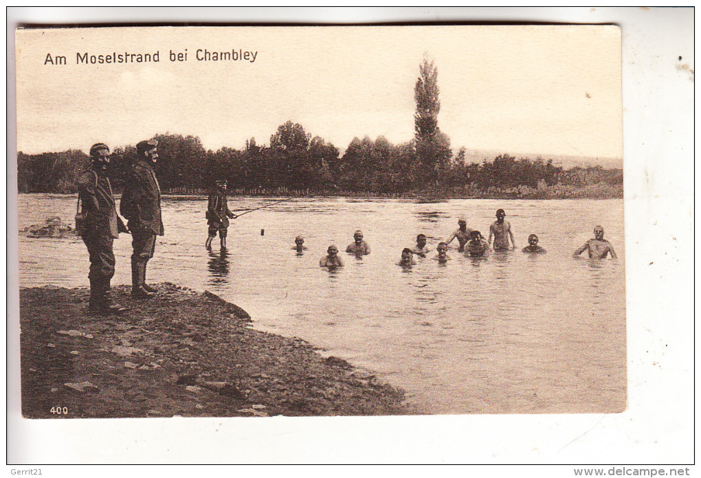 F 54890 CHAMBLEY, 1.Weltkrieg, Badende Soldaten - Chambley Bussieres