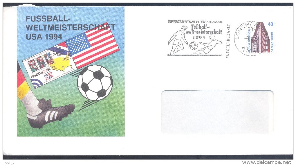 Germany Deutschland 1994 Cover: Football Fussball Soccer Calcio: World Cup USA; Weltmeisterschaft WM Mundial Slogan - 1994 – États-Unis