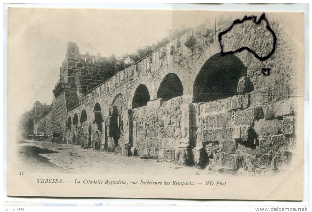 - 21 - TEBESSA - La Citadelle Byzantine, Vue Intérieure Des Remparts, Non écrite, Précurseur, TTBE, Scans. - Tebessa