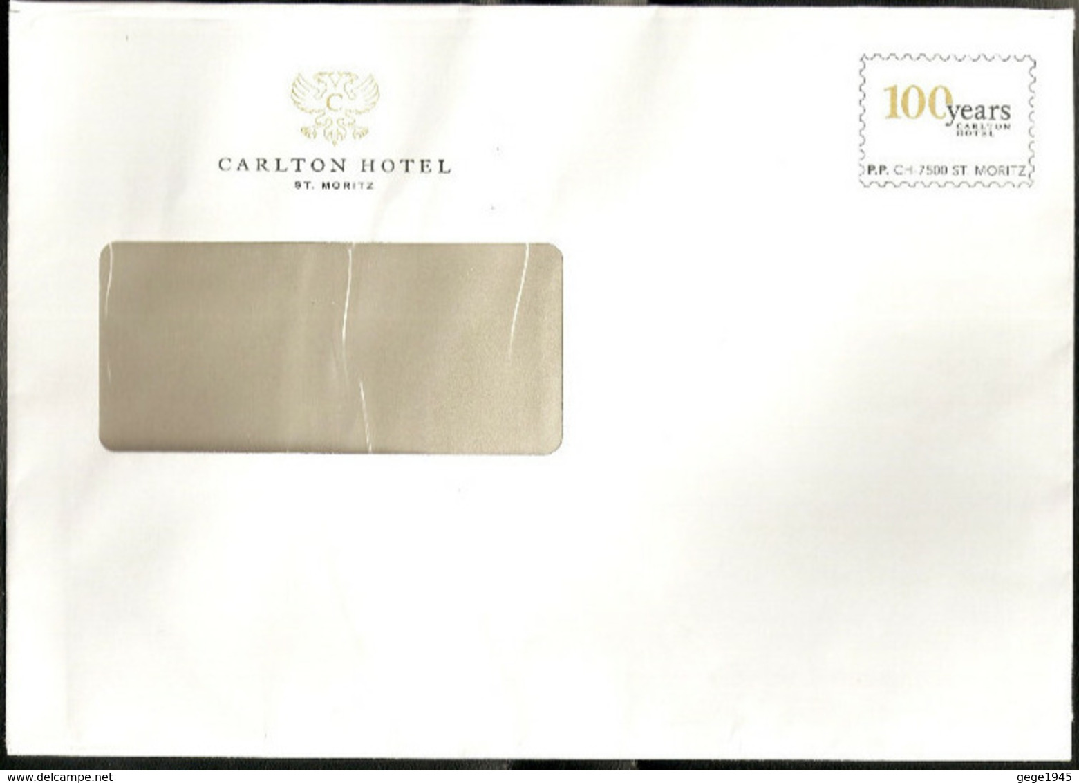 Lettre Prêt à Poster    " Carlton Hotel  "  Facsimilé   "   100 Years  Carlton   " Grand  Format - PAP: Private Aufdrucke