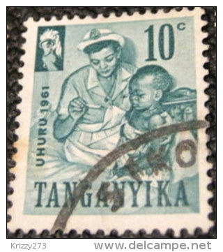 Tanganyika 1961 Independence Day Nurse And Child 10c - Used - Tanganyika (...-1932)