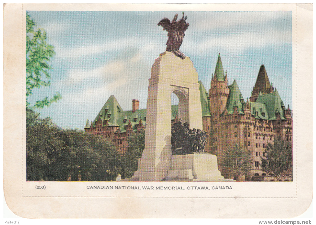 Ottawa Ontario Canada - Canadian National War Memorial - Monument De Guerre - Folkard # 250 -  2 Scans - Ottawa