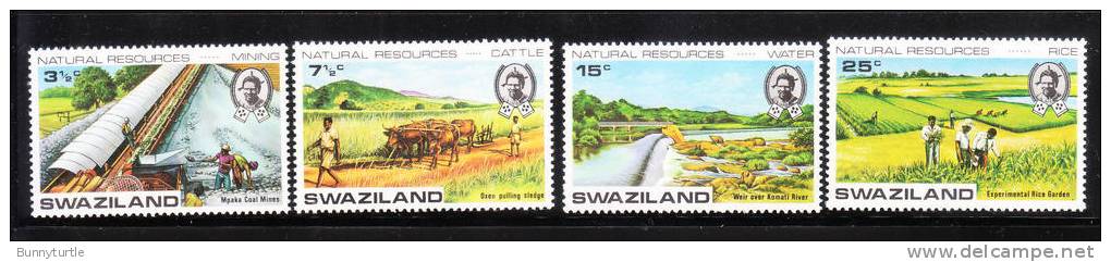 Swaziland 1973 Development Of Natural Resources Coal Mines Rice Plantation MNH - Swaziland (1968-...)