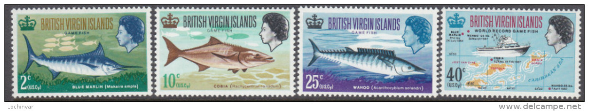 BRIT VIRGIN Is, 1968 GAME FISH 4 MNH - British Virgin Islands