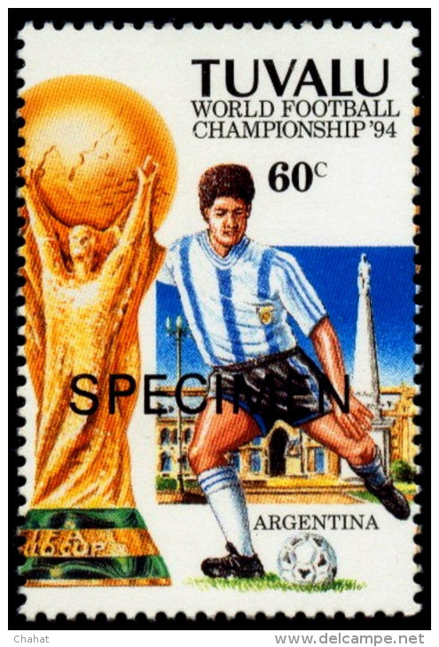 SOCCER-FIFA WORLD CUP-1994-SPECIMEN-SET OF 4-TUVALU-MNH-SCARCE-B8-60 - 1994 – Vereinigte Staaten