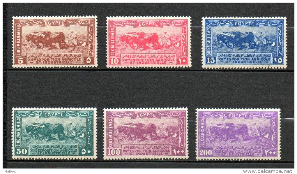 EGYPTE  1926  (*)  Y&T N° 97 à 102 - Gomme & Charnière - Gum & Hinger - Unused Stamps