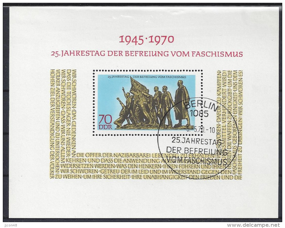 Germany  (DDR) 1970  Befreiung Vom Faschismus  (o) Mi.1572 (block 32) - Sonstige & Ohne Zuordnung