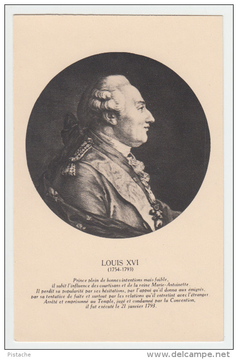 CPA - Portrait Historique De Louis XVI Roi De France - Éditions Rueil-Malmaison - Neuve - 2 Scans - Personnages Historiques