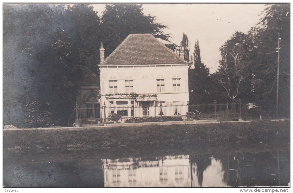 Zwarte Fotokaart Kasteel / Huis In Lovendegem - Lovendegem