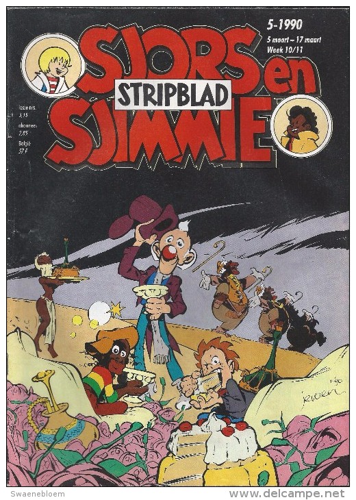 NL.= Stripblad. Sjors En Sjimmie. Nr. 5-1990 - Sjors En Sjimmie